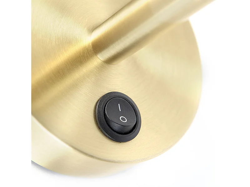 Applique classique doré avec abat-jour en velours noir - Combi