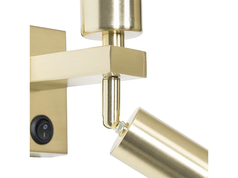 Applique moderne en laiton avec liseuse - Brescia