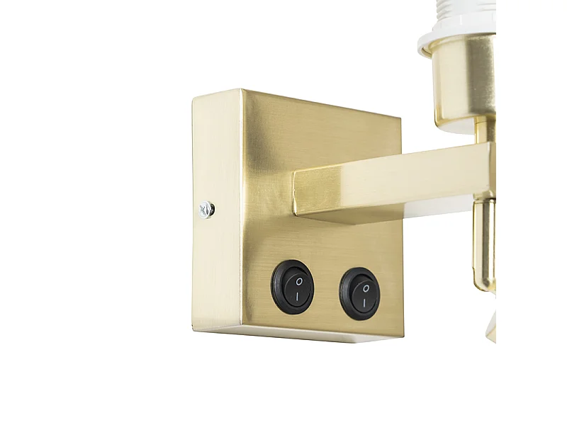 Applique moderne en laiton avec liseuse - Brescia