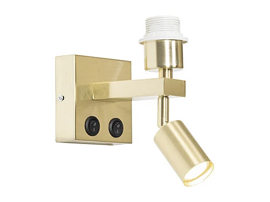 Applique murale moderne en laiton avec liseuse - Brescia