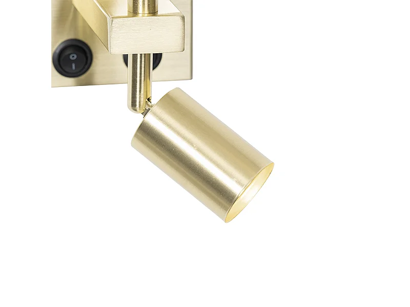 Applique murale moderne en laiton avec liseuse - Brescia