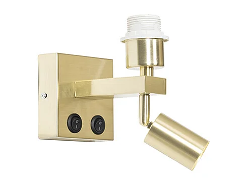 Applique murale moderne en laiton avec liseuse - Brescia