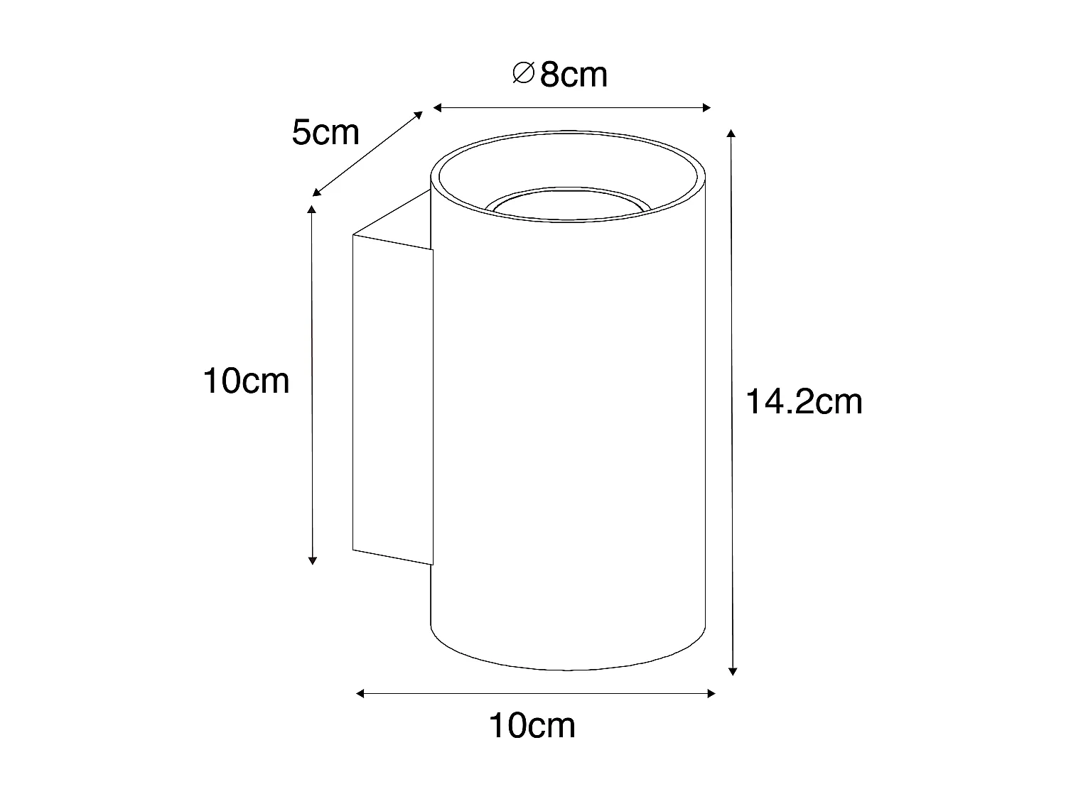 Applique murale ronde dorée moderne 2 lumières - Sandy