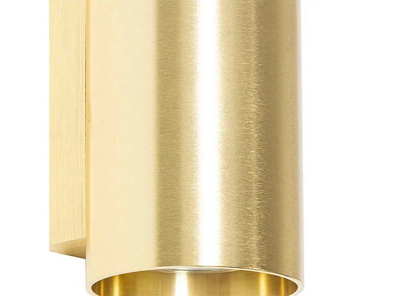 Applique murale ronde dorée moderne 2 lumières - Sandy