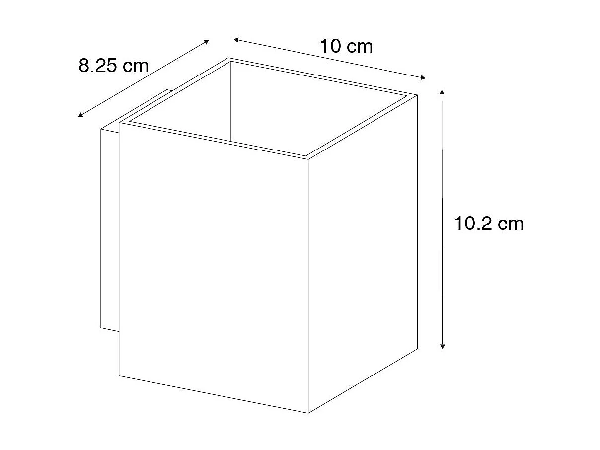 Applique moderne carrée en bronze foncé - Sola