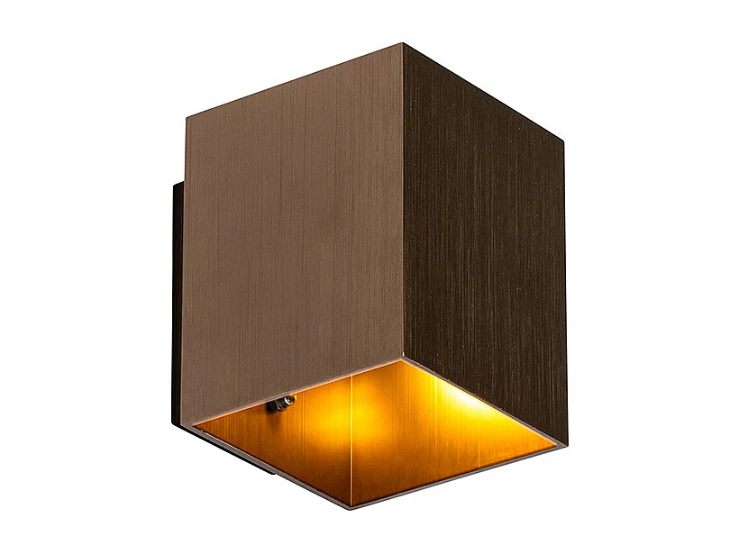 Applique moderne carrée en bronze foncé - Sola