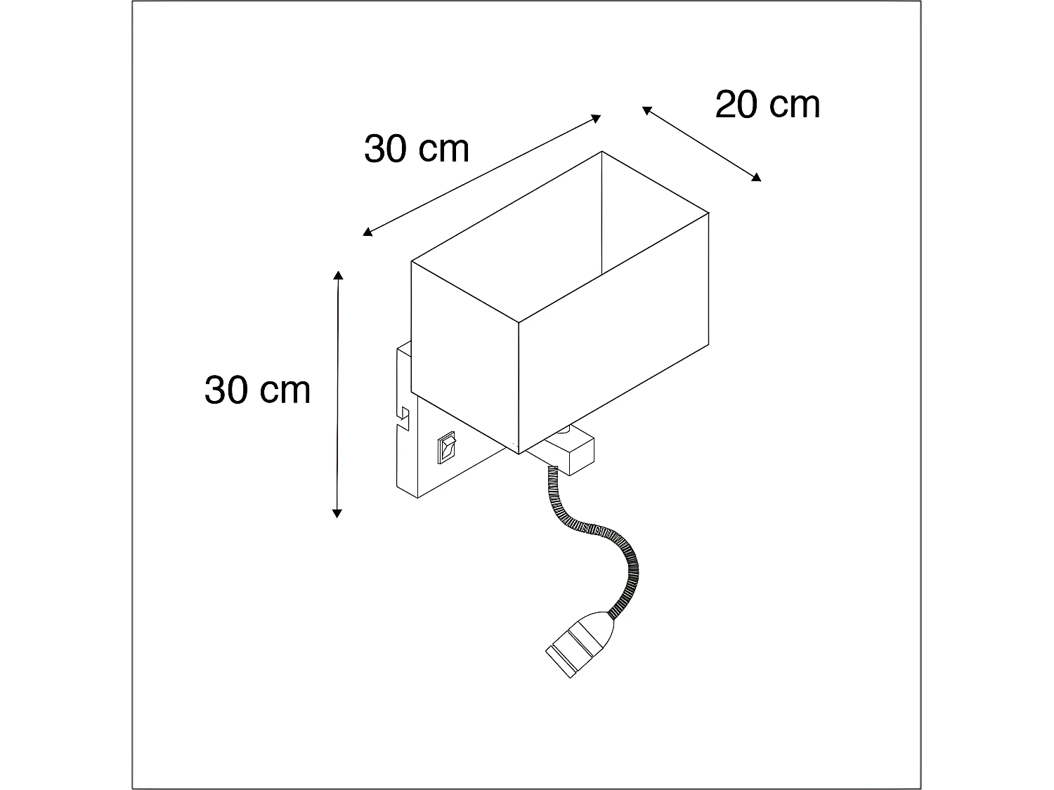 Ensemble de 2 appliques en acier avec abat-jour, bras de lecture avec LED - Bergame