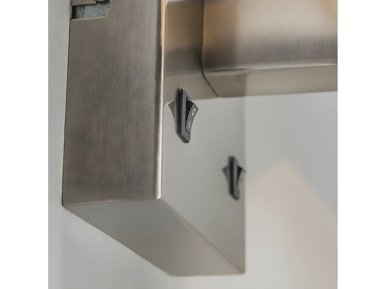 Ensemble de 2 appliques en acier avec abat-jour, bras de lecture avec LED - Bergame