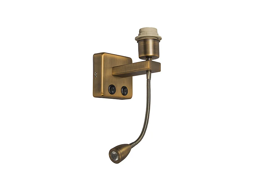 Applique bronze avec LED avec bras de lecture - Brescia Combi