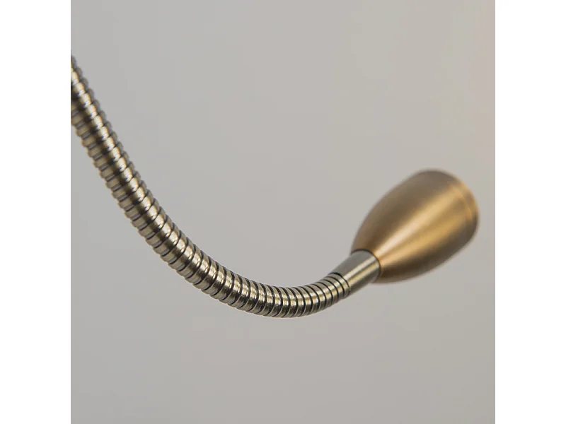 Applique murale bronze avec LED et bras de lecture - Brescia Combi