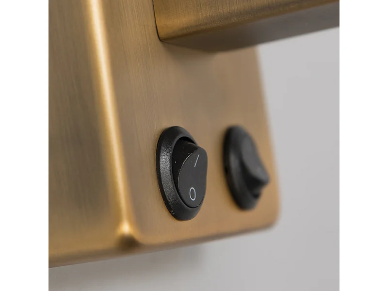 Applique murale bronze avec LED et bras de lecture - Brescia Combi
