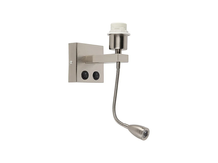 Applique moderne en acier avec bras flexible - Brescia Combi