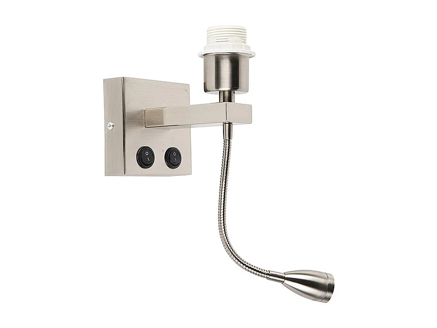 Applique murale moderne en acier avec bras flexible - Brescia Combi