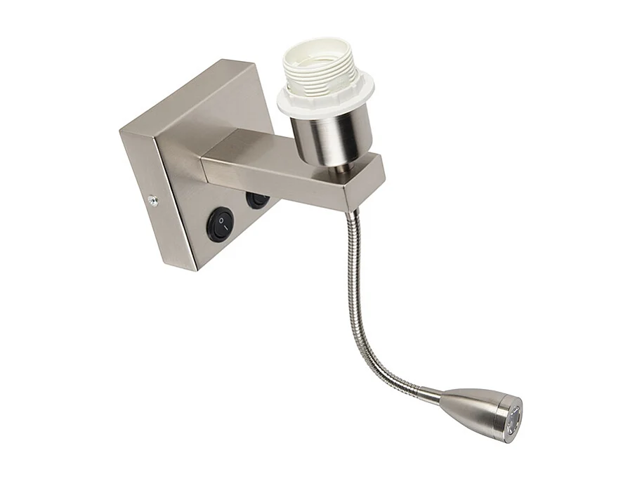 Applique murale moderne en acier avec bras flexible - Brescia Combi