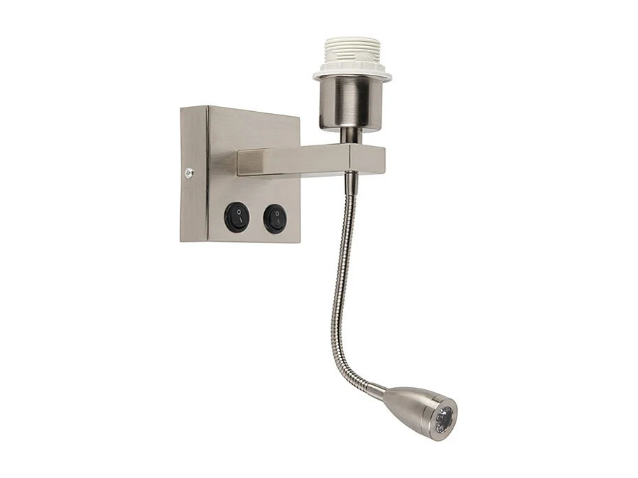 Applique murale moderne en acier avec bras flexible - Brescia Combi