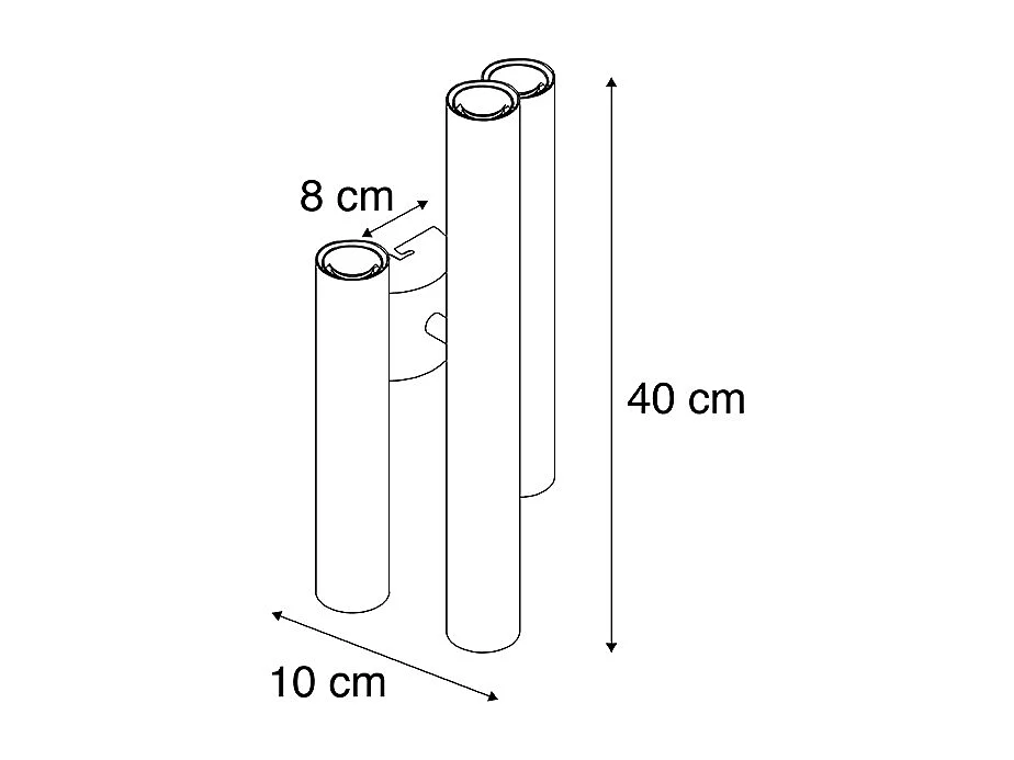 Applique murale vintage or 6 lumières - Tubi