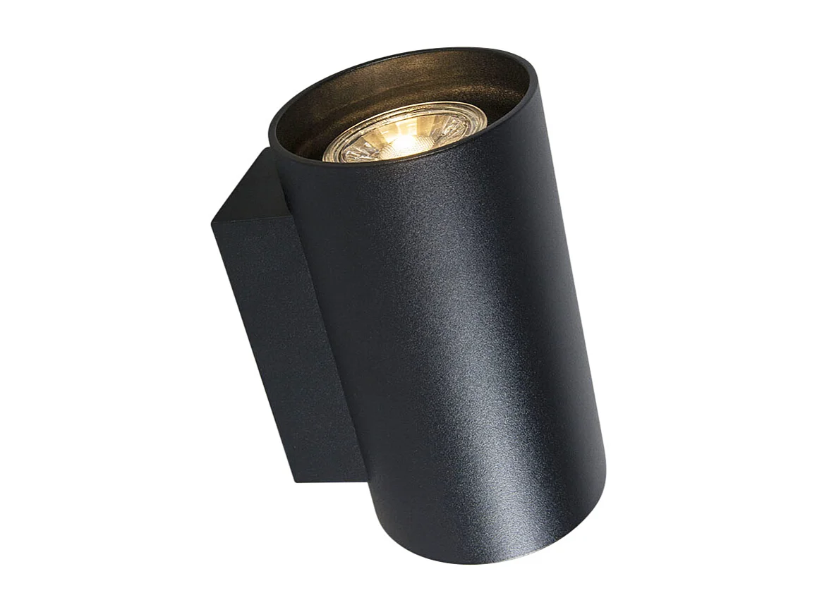 Applique moderne noire ronde 2 lumières - Sandy