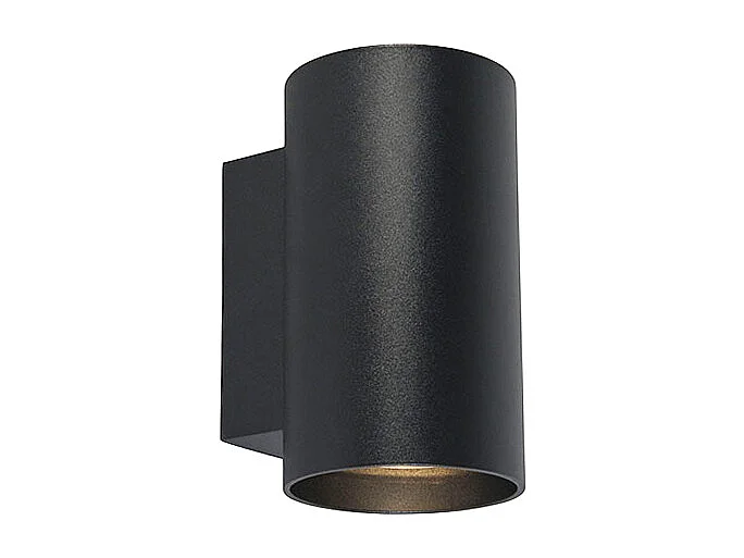 Applique murale moderne ronde noire 2 lumières - Sandy
