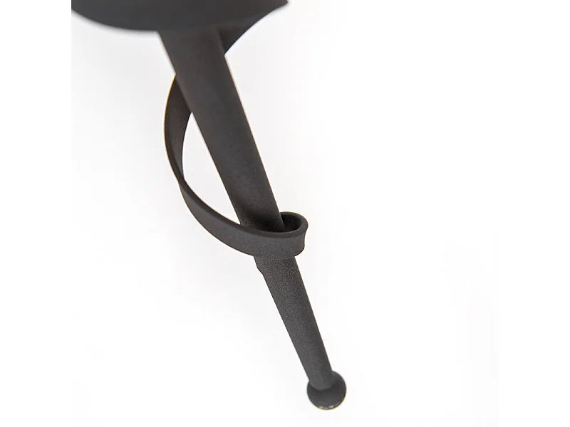 Applique murale rustique brun rouille avec verre crème - Castle