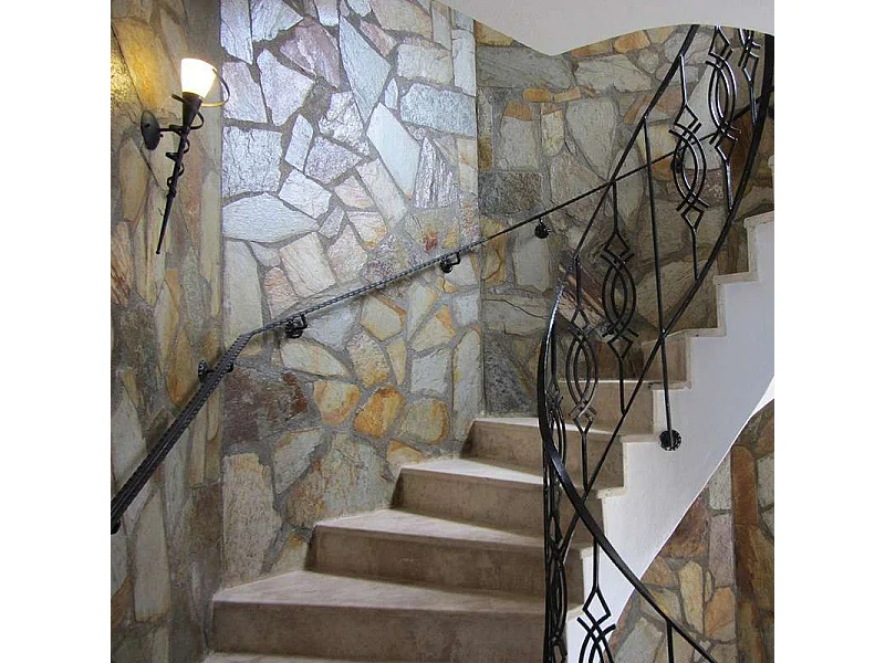 Applique murale rustique brun rouille avec verre crème - Castle