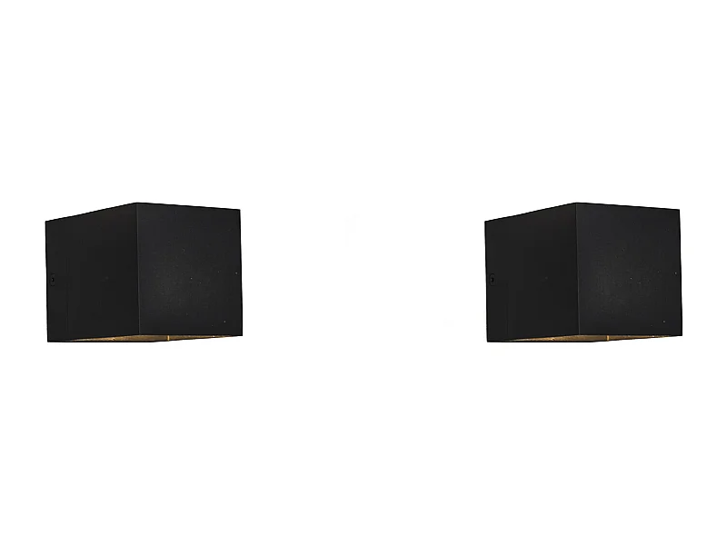 Lot de 2 appliques murales modernes noires - Transfer