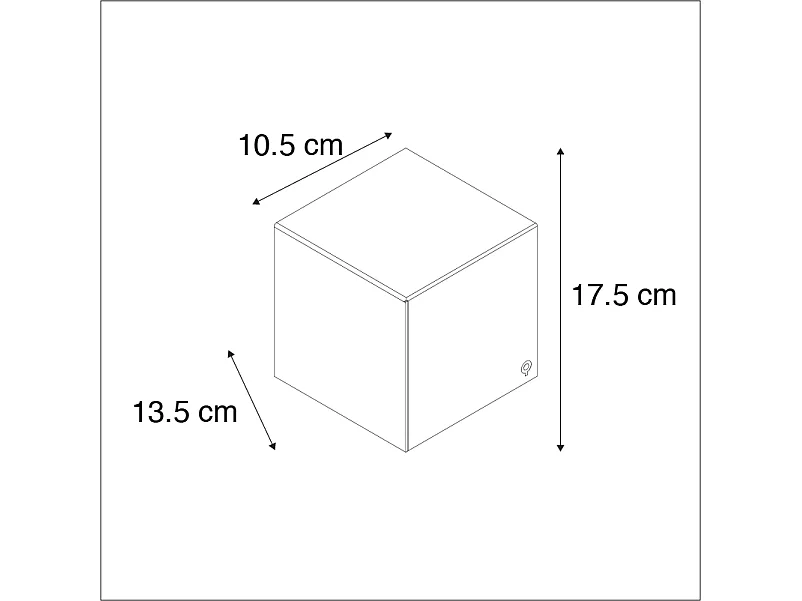 Applique murale moderne cuivre avec effet de lumière - Cube