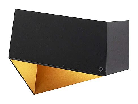 Applique murale design noire avec intérieur doré - Fold