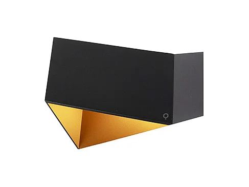 Applique murale design noire avec intérieur doré - Fold