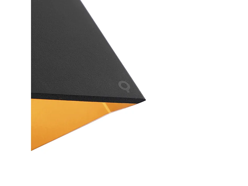 Applique murale design noire avec or - Fold