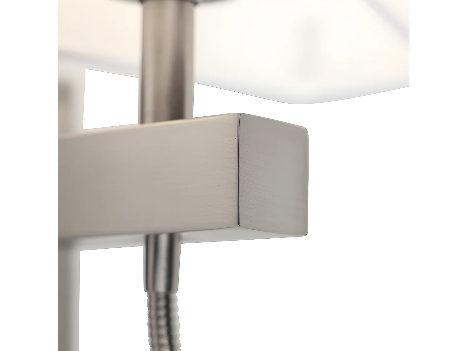 Applique moderne en acier avec abat-jour blanc - Bergame