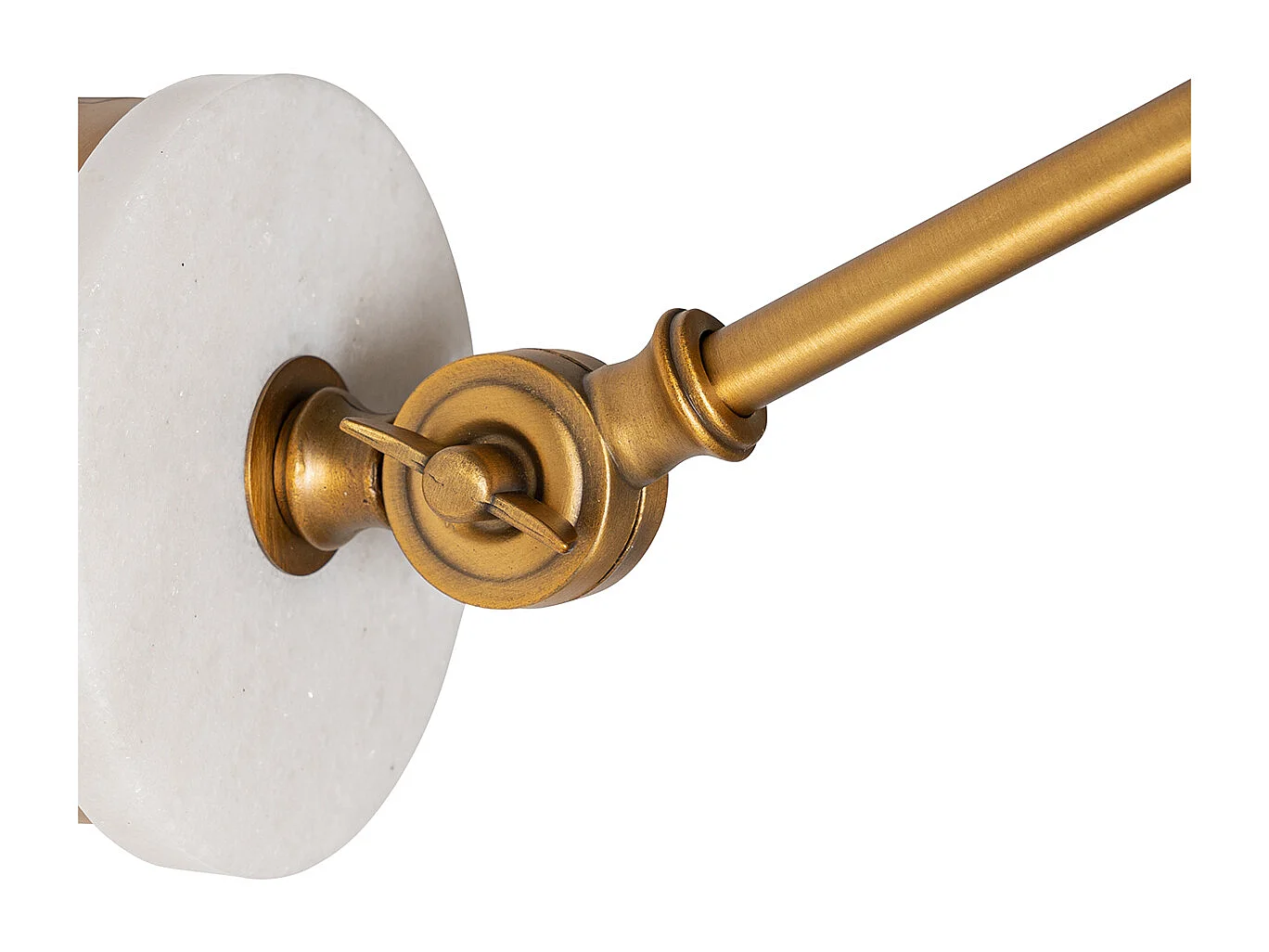 Applique murale Art déco bronze avec marbre et verre ambré - Nina