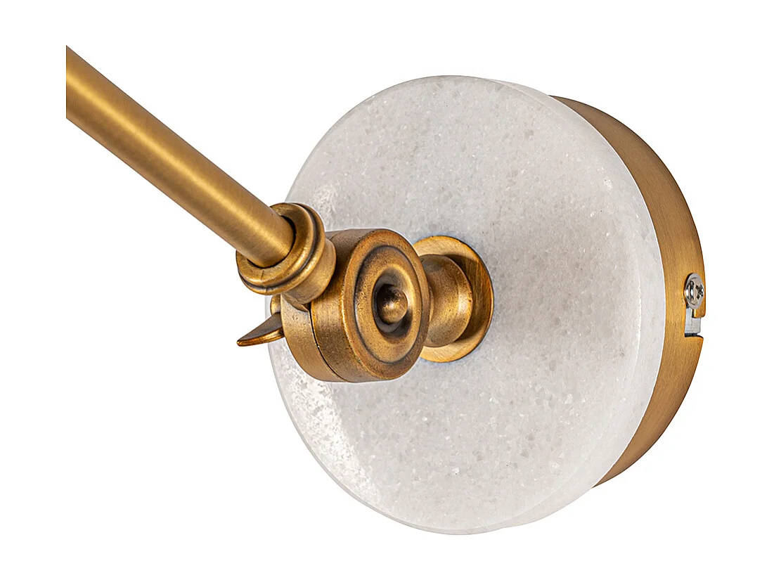 Applique murale Art déco bronze avec marbre et verre ambré - Nina