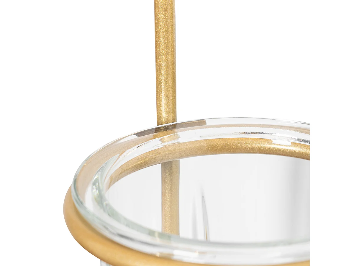 Applique Art Déco or avec verre blanc - Isabella