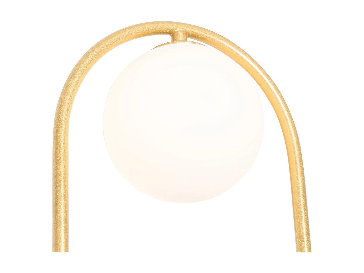 Applique murale Art Déco dorée avec verre blanc - Isabella