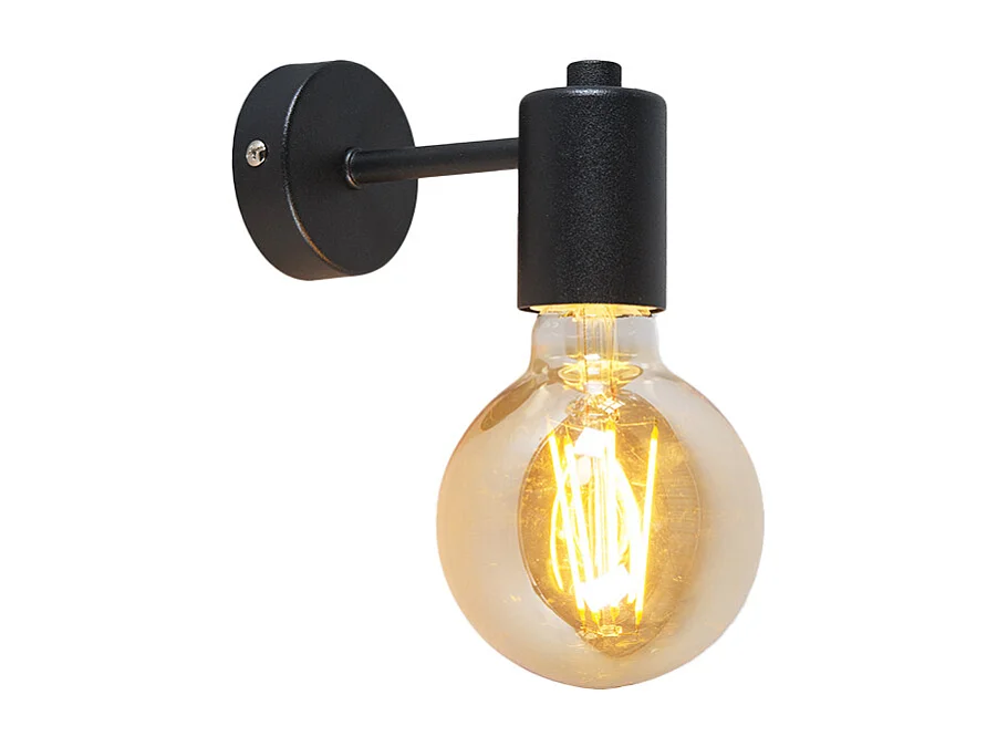 Applique Murale Industrielle Noire 13cm - Facil