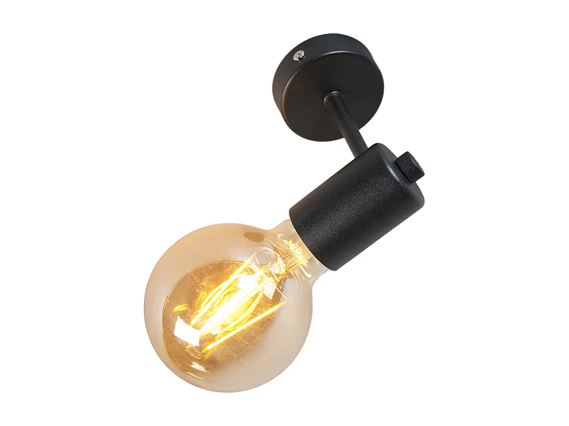 Applique Murale Industrielle Noire 13cm - Facil