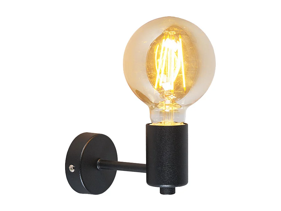 Applique Murale Industrielle Noire 13cm - Facil