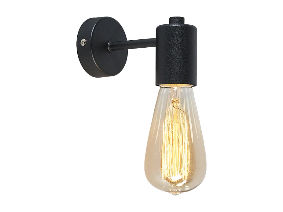 Applique Murale Industrielle Noire 13cm - Facil