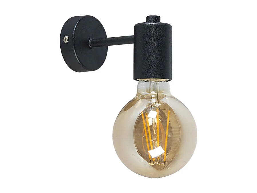 Applique Murale Industrielle Noire 13cm - Facil