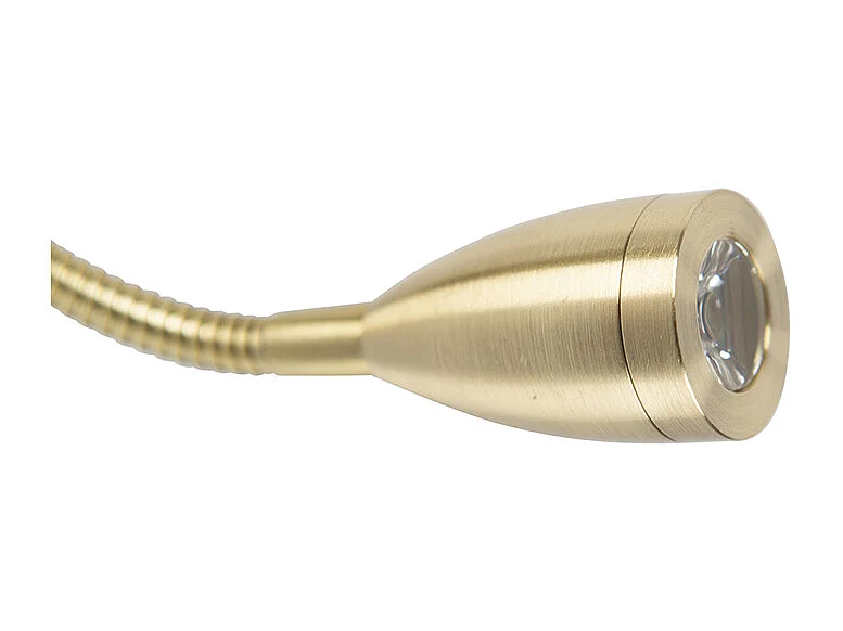 Applique moderne or / laiton avec abat-jour velours noir - Brescia