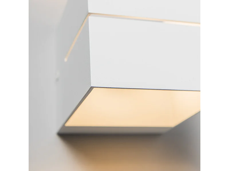 Applique murale moderne blanche 9,7 cm - Transfer Groove