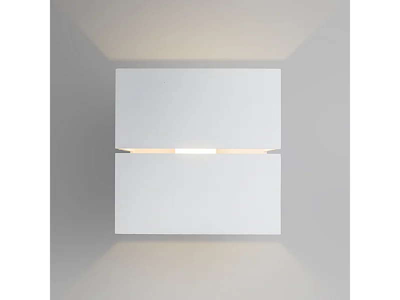 Applique murale moderne blanche 9,7 cm - Transfer Groove