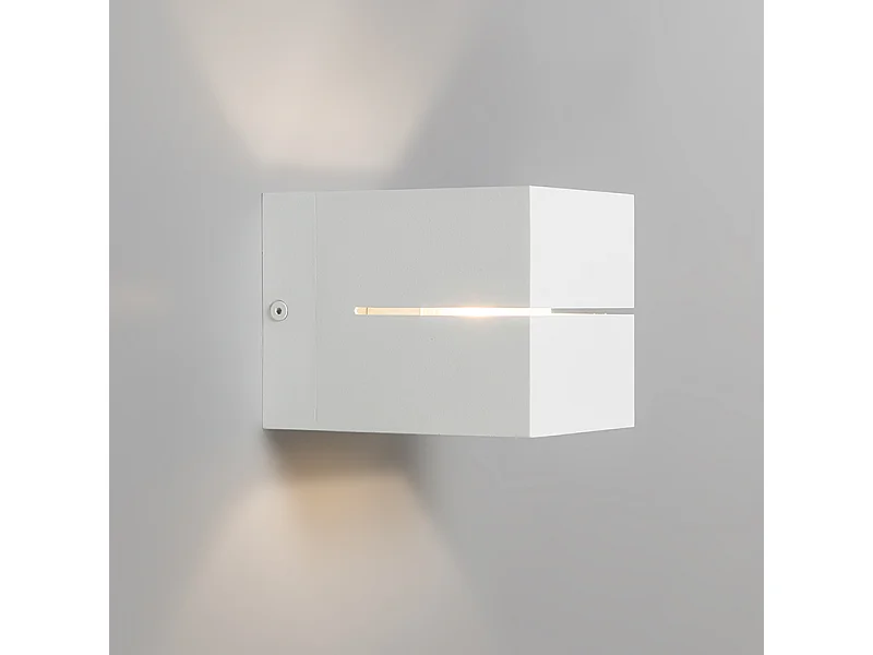 Applique murale moderne blanche 9,7 cm - Transfer Groove