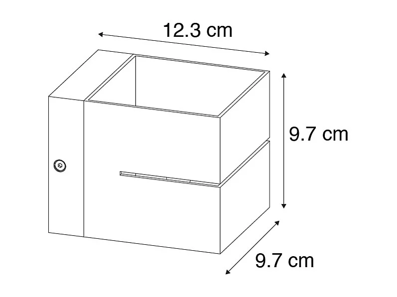 Applique murale moderne blanche 9,7 cm - Transfer Groove