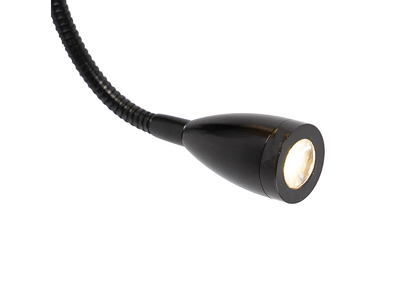 Applique Art Déco noir avec abat-jour en velours - Stacca