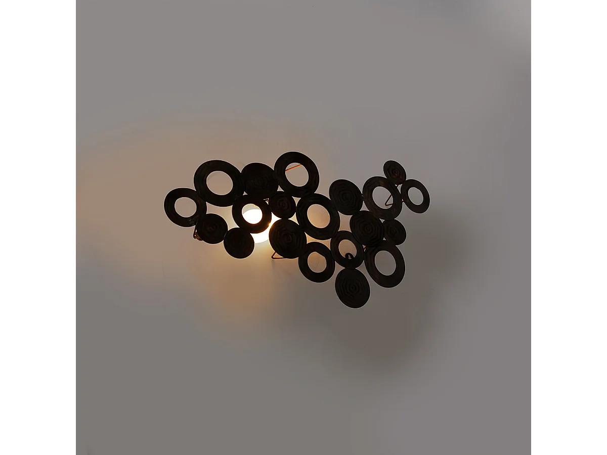 Applique Art Déco cuivre 77 cm - Cercles