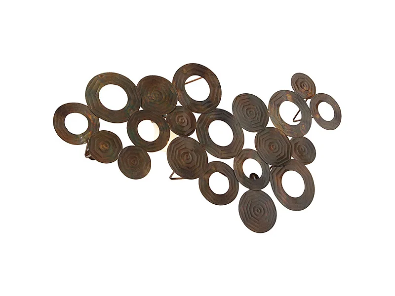 Applique Art Déco cuivre 77 cm - Cercles