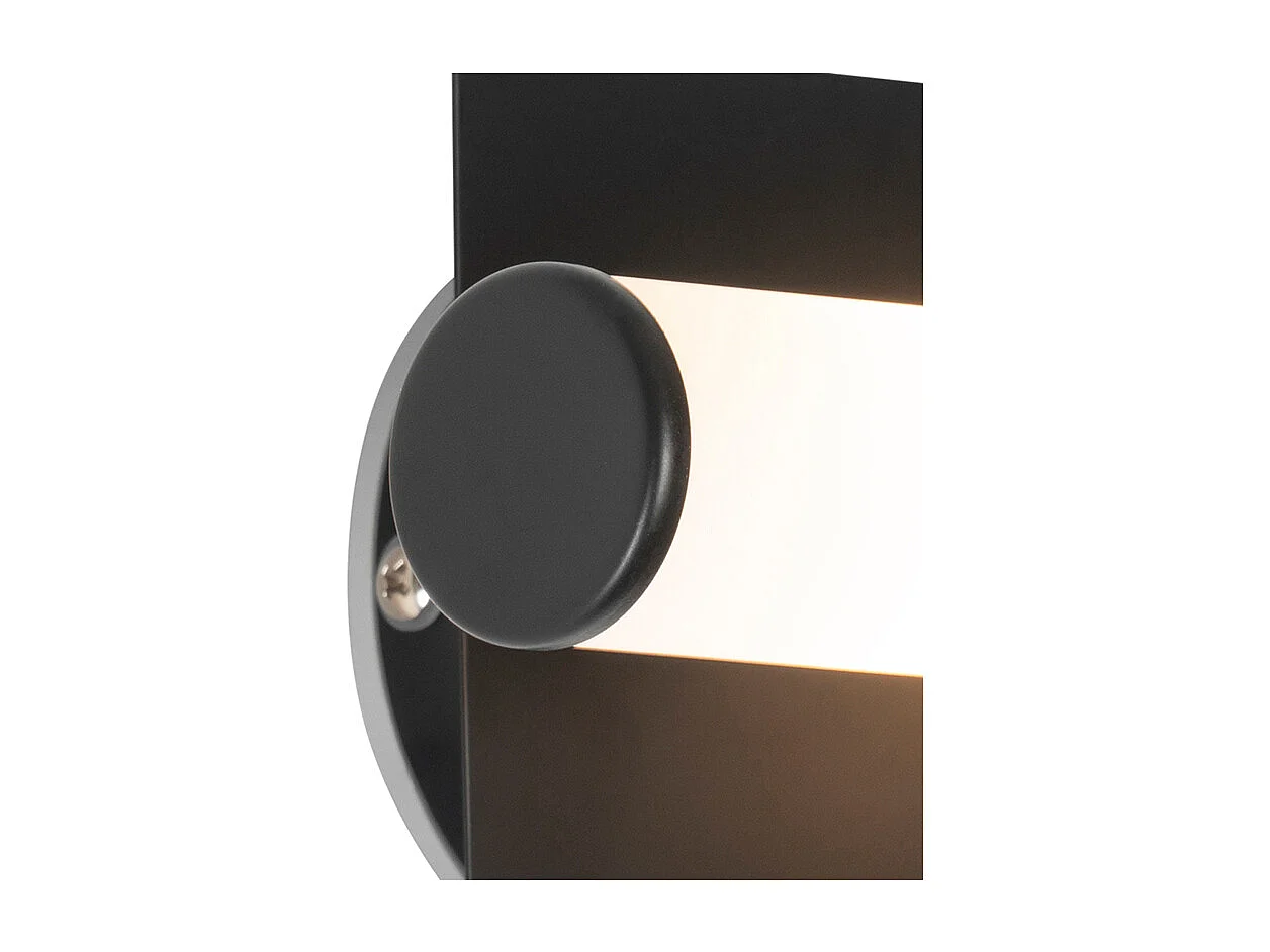 Applique murale de salle de bain moderne noire IP44 2 lumières - Bath