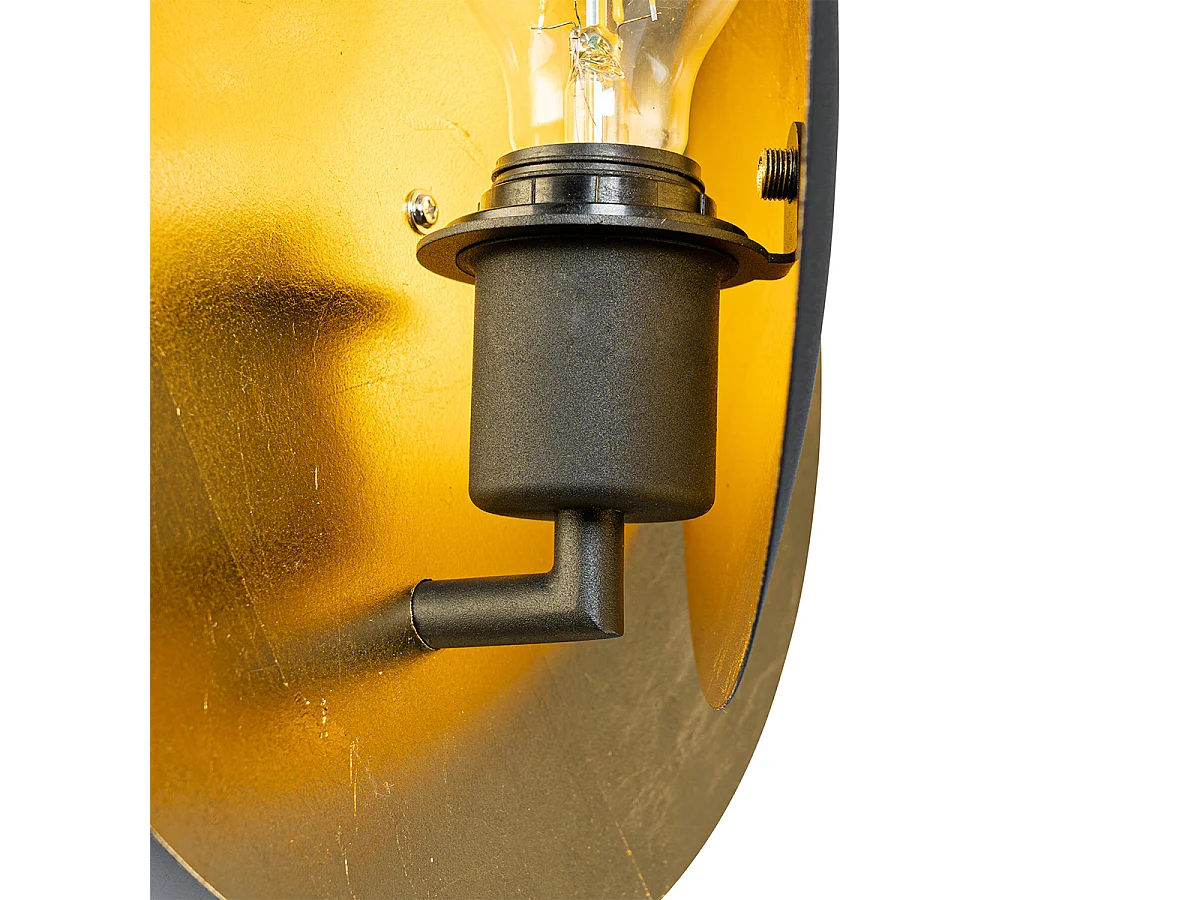 Applique Art Déco noire et dorée - Emilienne