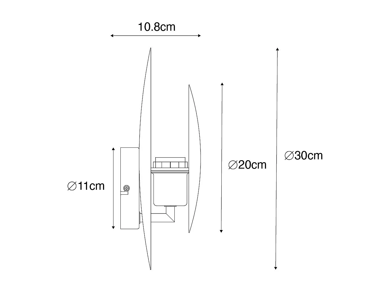 Applique murale Art déco noire avec or - Emilienne